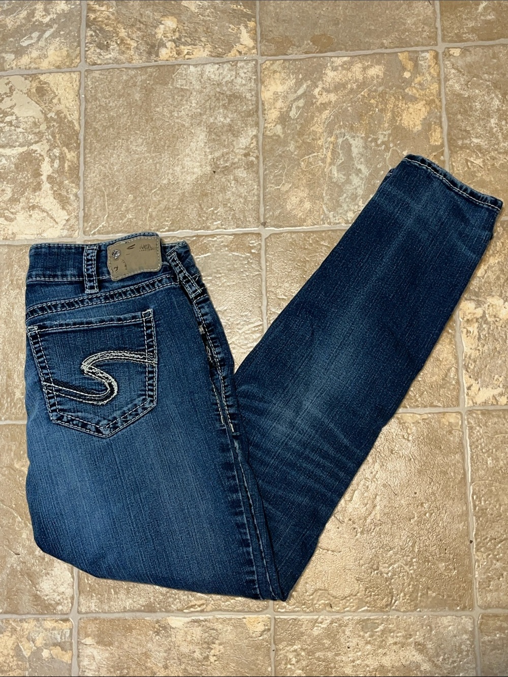 Silver Suki Mid-Skinny Jeans
